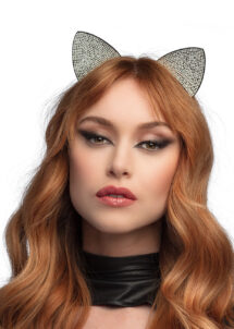 oreilles de chat strass, oreilles de chat brillantes, Oreilles de Chat Scintillantes