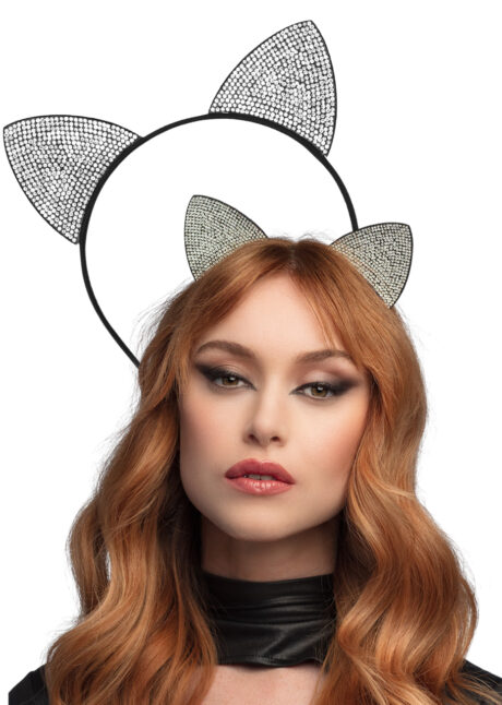 oreilles de chat strass, oreilles de chat brillantes, Oreilles de Chat Scintillantes