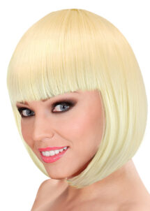 perruque blonde qualité supérieure, perruque carré blond, perruque blonde carré pour femme