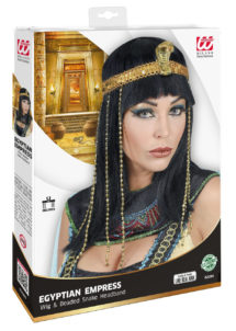 perruque cléopatre, perruque égyptienne, perruque de cléopatre, accessoire déguisement cleopatre, perruque eygpte