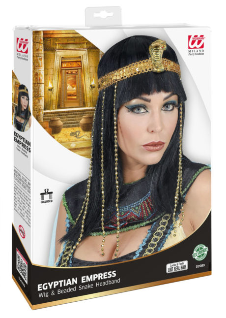 perruque cléopatre, perruque égyptienne, perruque de cléopatre, accessoire déguisement cleopatre, perruque eygpte, Perruque Cléopatre, Impératrice Egyptienne, Noire