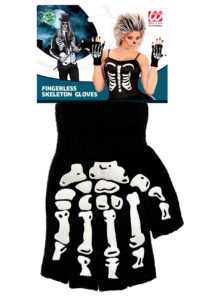 gants de squelette, gants halloween, accessoire halloween, mitaines squelette, Gants Mitaines de Squelette