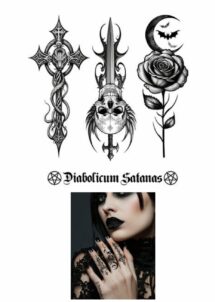 faux tatouages doigts, faux tatouages gothiques, Faux Tatouages Gothiques pour les Doigts