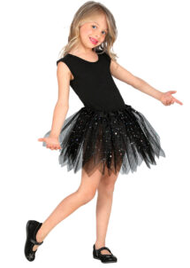 tutu noir fille, tutu paillettes fille, tutu noir pour enfant, Tutu Noir à Paillettes, en Tulle, Fille