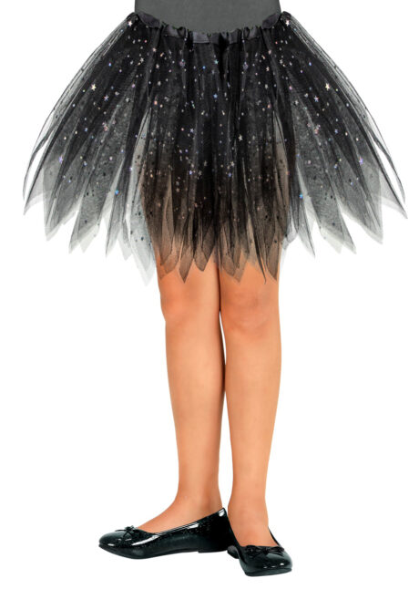 tutu noir fille, tutu paillettes fille, tutu noir pour enfant, Tutu Noir à Paillettes, en Tulle, Fille