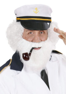 barbe blanche, barbe de père Noël, barbe de marin, barbe blanche pas cher