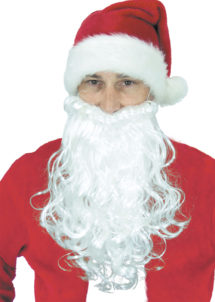 barbe de père noel, fausse barbe de père noel, barbe blanche pere noel, Barbe de Père Noël, 35 cm