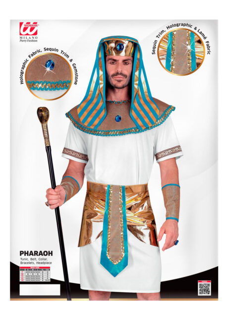 déguisement de pharaon, déguisement d'égyptiens, déguisement de pharaon égyptien, déguisement antiquité, Déguisement de Pharaon Egyptien, Blanc et Or