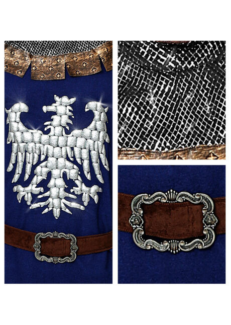 déguisement chevalier, costume de chevalier, déguisement médiéval homme, déguisement de chevalier, Déguisement de Chevalier Royal Médiéval, Bleu Nuit
