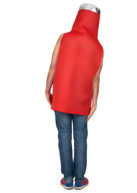 déguisement ketchup, déguisement drôle, déguisement humour, déguisement bouteille de ketchup, Déguisement Bouteille de Ketchup
