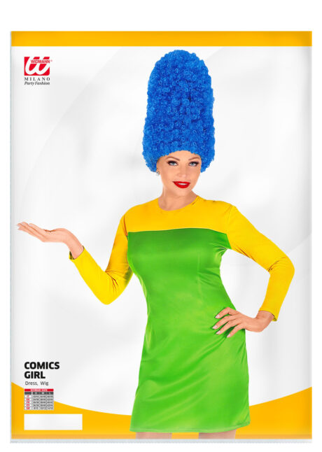 déguisement marge simpson, déguisement dessin animé, déguisement des simpsons, Déguisement Comics Girl, Marge Simpson, avec Perruque