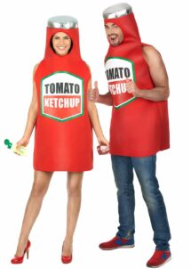 déguisement ketchup, déguisement drôle, déguisement humour, déguisement bouteille de ketchup