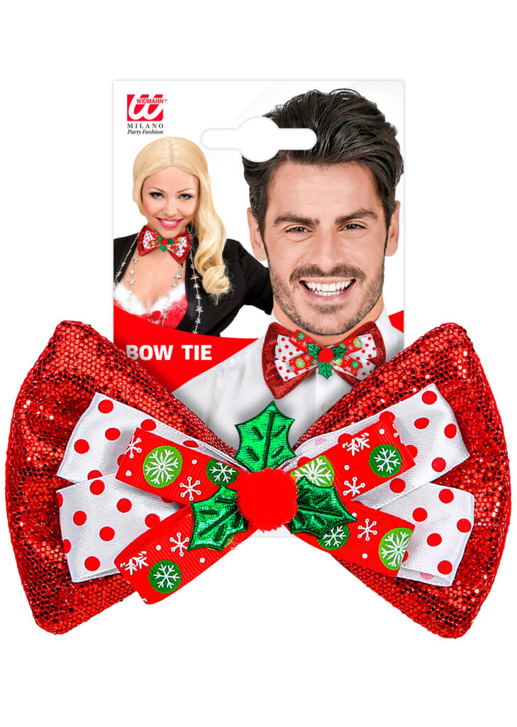 Nœud Papillon De Noël - Rouge à Sapins Blancs - 3, 2, 1, Les Fêtes De