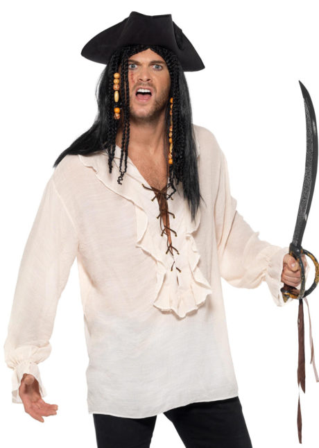 chemise pirate, chemise renaissance, chemise médiévale, accessoire déguisement pirate, Chemise Pirate et Renaissance, Ivoire