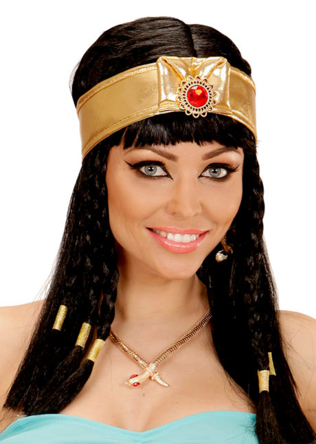 collier serpent, accessoire cleopatre déguisement, collier égyptien, accessoire déguisement égyptien, Collier Egyptien Serpent Yeux Rubis