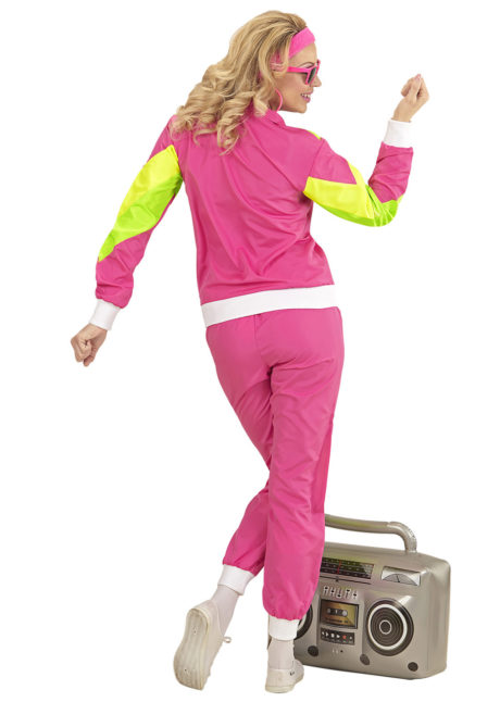 Costume Jogging année vert 80 fluo