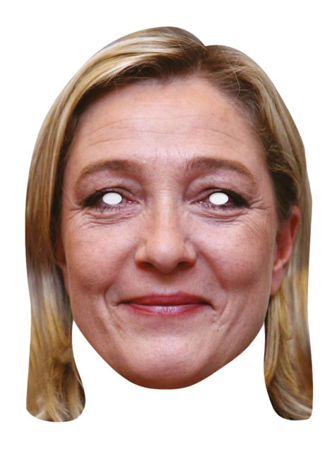 masque marine le pen, masque marine lepen, masques politiques, masques célébrités, masques politiques carton, Masque Marine Le Pen