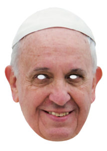 masque pape François, masque du pape, masques célébrités, masques en carton, Masque Pape François