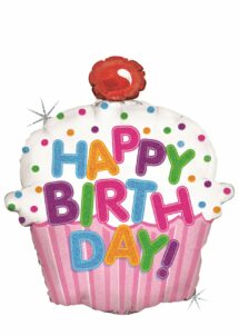 ballon cupcake anniversaire, ballon géant anniversaire, ballon gâteau anniversaire