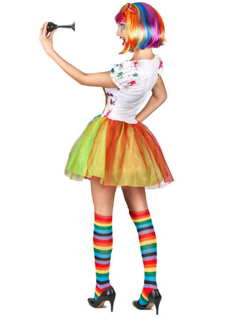 déguisement de clown, costume clown femme, déguisement clown pour femme, robe de clown multicolore, Déguisement Clown Tutu, Multicolore