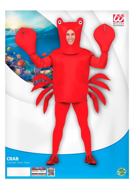 déguisement de crabe, déguisement crabe adulte, déguisement humour, déguisement de poisson, Déguisement de Crabe