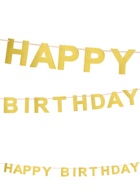 guirlande anniversaire dorée, guirlande happy birthday paillettes dorées, Guirlande Anniversaire, Happy Birthday Dorée
