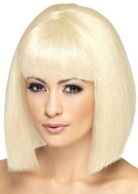 perruque blonde, perruque carré blond femme, perruque femme blonde, Perruque Coquette, Carré Blond mi-long