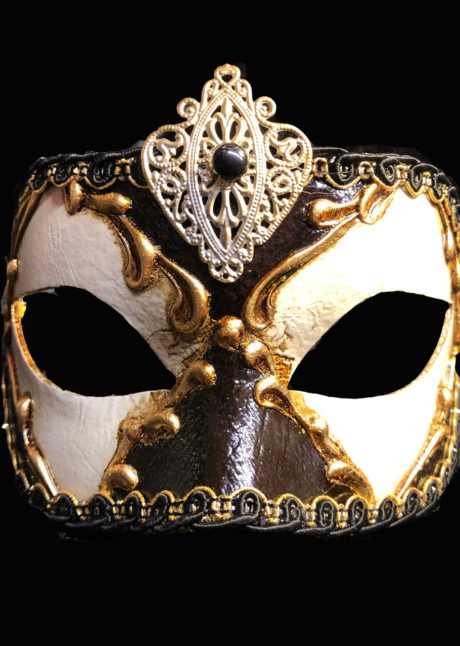 masque vénitien fait à la main, masque vénitien , masque carnaval de venise, Civette Stucco Médaillon, Vénitien Fait Main