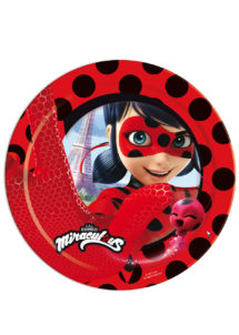 assiettes ladybug, assiettes miraculous, vaisselle miraculous, décorations miraculous, Vaisselle Ladybug, Miraculous, Assiettes 23 cm