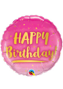 ballon hélium, ballon anniversaire, ballon aluminium, ballons hélium, Ballon Anniversaire, Rose et Or, en Aluminium