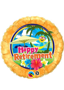 ballon retraite, ballon message bonne retraite, ballon hélium, ballon aluminium, ballon mylar