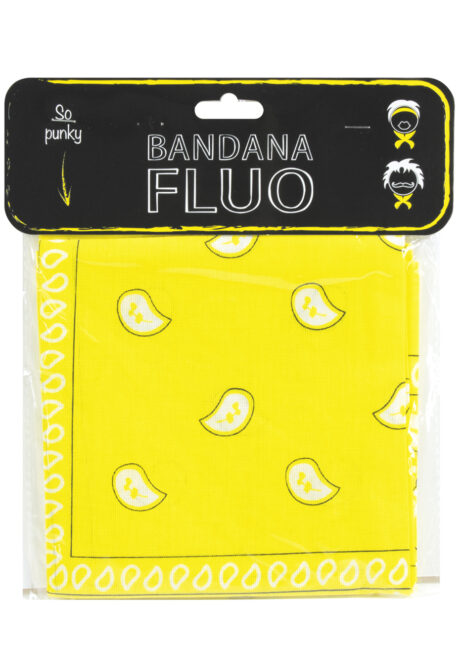 bandana fluo, accessoire fluo, bandana jaune fluo, Bandana Fluo, Jaune