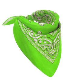 bandana vert, bandana fluo, accessoire fluo, soirée fluo, Bandana Fluo, Vert