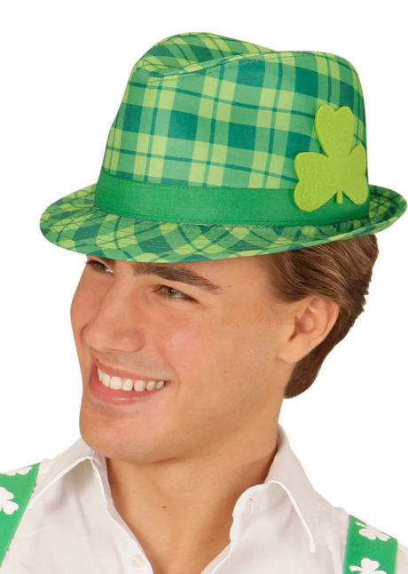 chapeau Saint Patrick, accessoire Saint Patrick, chapeau vert, trèfles saint patrick, Chapeau Saint Patrick, Carreaux et Trèfle