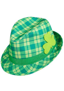 chapeau Saint Patrick, accessoire Saint Patrick, chapeau vert, trèfles saint patrick, Chapeau Saint Patrick, Carreaux et Trèfle