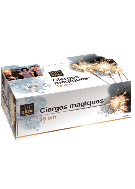 Cierges magiques 18cm - feu d'artifice pour gateau et intérieur