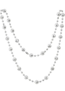 collier boules disco, collier disco, collier années 80, boules disco, Collier Boules Disco, Argent