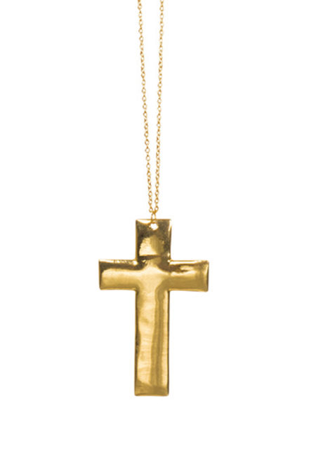 collier croix dorée, collier croix, collier pimp, collier rappeur, Collier Croix Dorée, Pimp, avec Chaîne