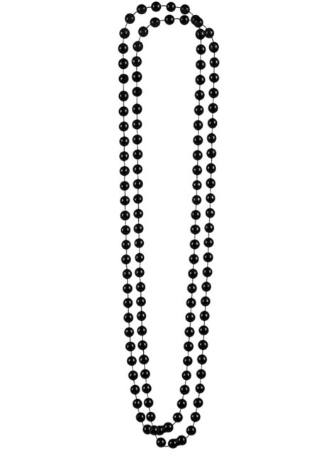 collier perles noires, collier de perles, collier années 30, Collier de Perles, x 2, Noirs