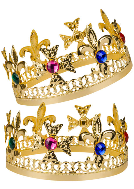 couronne de roi, couronne royale, couronne de roi luxe, couronne de roi métal, Couronne de Roi en Métal Doré et Pierres, Luxe