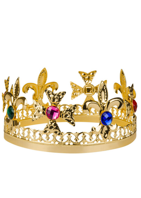 couronne de roi, couronne royale, couronne de roi luxe, couronne de roi métal, Couronne de Roi en Métal Doré et Pierres, Luxe