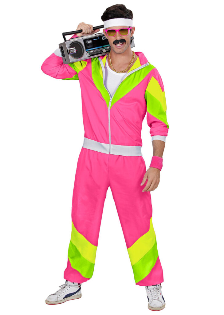 Déguisement Années 80 Survêtement Rose et Vert