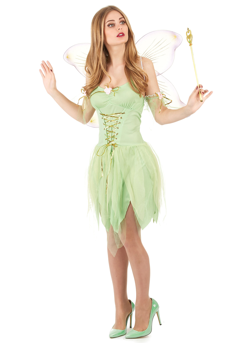 Costume Fée Complet Femme - Ailes Papillon, Robe Elfe Et Accessoires Magiques