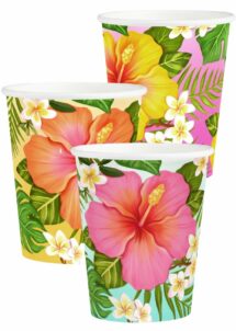 gobelets hawaï Aloha, gobelets en carton Aloha