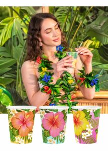 gobelets hawaï Aloha, gobelets en carton Aloha