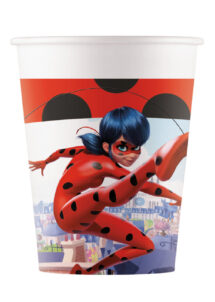 gobelets ladybug, gobelets miraculous, vaisselle miraculous, décorations miraculous, Vaisselle Ladybug, Miraculous, Gobelets 220 ml