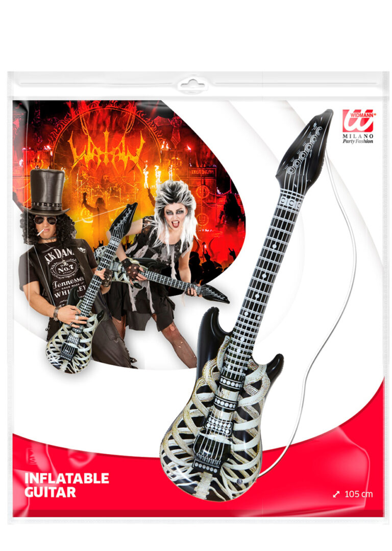 Guitare Electrique Gonflable, Flammes - Aux Feux de la Fête