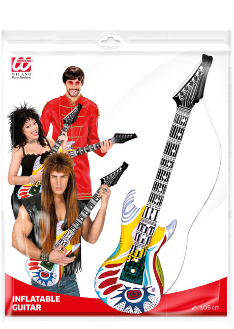 guitare électrique gonflable, fausse guitare électrique, déguisement rockeur, Guitare Electrique Gonflable, Seventies