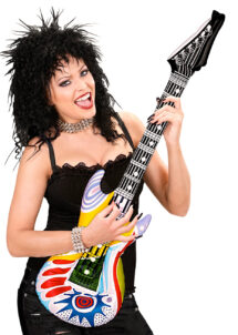 guitare électrique gonflable, fausse guitare électrique, déguisement rockeur