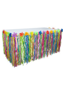 jupe de table hawaïenne, jupe de table hawaï, décorations hawaïennes, Jupe de Table Hawaïenne, Multicolore